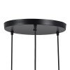 GLOBOSTAR® AVA 61572 Μοντέρνο Κρεμαστό Φωτιστικό Οροφής με Ντουί 3 x E27 AC 220-240V IP20 - Μαύρο & Μπεζ - Μ35 x Π35 x Υ130cm