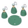 GLOBOSTAR® AVA 61575 Μοντέρνο Κρεμαστό Φωτιστικό Οροφής με Ντουί 3 x E27 AC 220-240V IP20 - Πράσινο & Μπεζ - Μ35 x Π35 x Υ130cm
