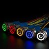 GLOBOSTAR® BUTTON 70770 Φωτιζόμενος Χωνευτός Διακόπτης On/Off LED AC 220-240V 1 x 3A 690W Αδιάβροχο IP65 Ψυχρό Λευκό 6000K - Μ1.8 x Π1.8 x Υ2cm - 2 Χρόνια Εγγύηση
