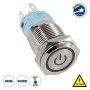 GLOBOSTAR® BUTTON 70780 Φωτιζόμενος Χωνευτός Διακόπτης On/Off LED DC 12V 1 x 3A 690W Max Αδιάβροχο IP65 Ψυχρό Λευκό 6000K - Μ1.8 x Π1.8 x Υ2cm - 2 Χρόνια Εγγύηση