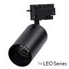 GLOBOSTAR® LEO 60353 Κινούμενο Φωτιστικό Σποτ Ράγας με Ντουί 1 x GU10 AC 220-240V IP20 - Μαύρο Ματ - Μ6 x Π6 x Υ19cm