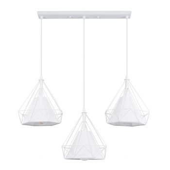GLOBOSTAR® EIFFEL 61570 Vintage Κρεμαστό Φωτιστικό Οροφής με Ντουί 3 x E27 AC 220-240V IP20 - Λευκό - Μ68 x Π25 x Υ130cm GLOBOSTAR® EIFFEL 61570 Vintage Κρεμαστό Φωτιστικό Οροφής με Ντουί 3 x E27 AC 220-240V IP20 - Λευκό - Μ68 x Π25 x Υ130cm