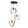 GLOBOSTAR® ELISE 00683 Μοντέρνο Κρεμαστό Φωτιστικό Οροφής με Ντουί 3 x E27 AC 220-240V IP20 - Μπεζ & Μαύρο - Μ55 x Π55 x Υ130cm