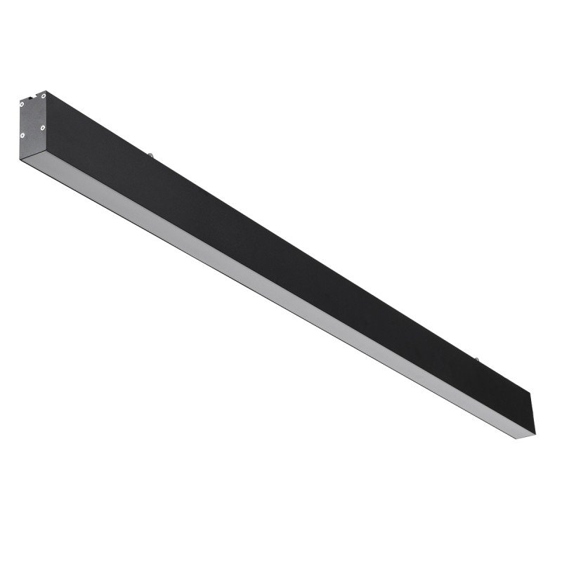GLOBOSTAR® FELIX 61028-S Μοντέρνο Φωτιστικό Οροφής LED 54W 6500lm 120° AC 220-240V IP20 Ρυθμιζόμενο Λευκό CCT με Χειριστήριο από 2700K έως 6000K Dimmable - Lumileds SMD Chip - Μαύρο Ματ - Μ120 x Π3.5 x Υ7cm - 3 Χρόνια Εγγύηση
