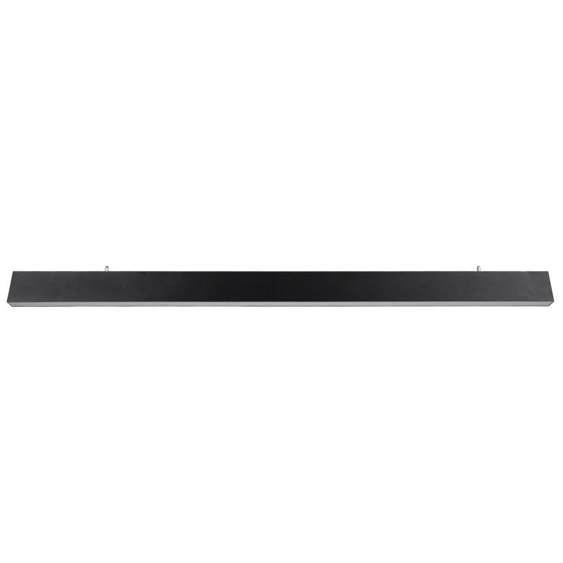GLOBOSTAR® FELIX 61028-S Μοντέρνο Φωτιστικό Οροφής LED 54W 6500lm 120° AC 220-240V IP20 Ρυθμιζόμενο Λευκό CCT με Χειριστήριο από 2700K έως 6000K Dimmable - Lumileds SMD Chip - Μαύρο Ματ - Μ120 x Π3.5 x Υ7cm - 3 Χρόνια Εγγύηση