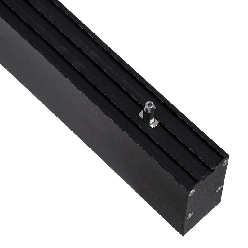 GLOBOSTAR® FELIX 61028-S Μοντέρνο Φωτιστικό Οροφής LED 54W 6500lm 120° AC 220-240V IP20 Ρυθμιζόμενο Λευκό CCT με Χειριστήριο από 2700K έως 6000K Dimmable - Lumileds SMD Chip - Μαύρο Ματ - Μ120 x Π3.5 x Υ7cm - 3 Χρόνια Εγγύηση