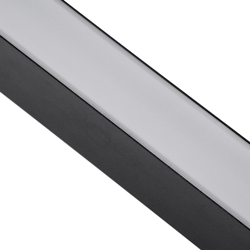 GLOBOSTAR® FELIX 61028-S Μοντέρνο Φωτιστικό Οροφής LED 54W 6500lm 120° AC 220-240V IP20 Ρυθμιζόμενο Λευκό CCT με Χειριστήριο από 2700K έως 6000K Dimmable - Lumileds SMD Chip - Μαύρο Ματ - Μ120 x Π3.5 x Υ7cm - 3 Χρόνια Εγγύηση