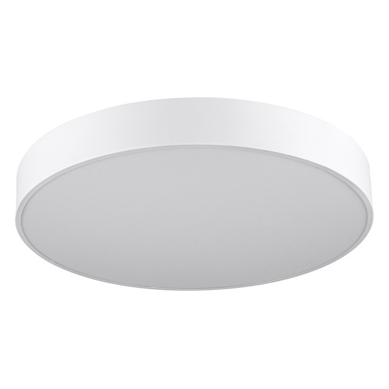 GLOBOSTAR® BURTON 61203-S Μοντέρνο Φωτιστικό Οροφής LED 75W 7500lm 120° AC 220-240V IP20 Ρυθμιζόμενο Λευκό CCT με Χειριστήριο από 2700K έως 6000K Dimmable - Lumileds SMD Chip - Λευκό Ματ - Μ60 x Π60 x Υ8cm - 3 Χρόνια Εγγύηση