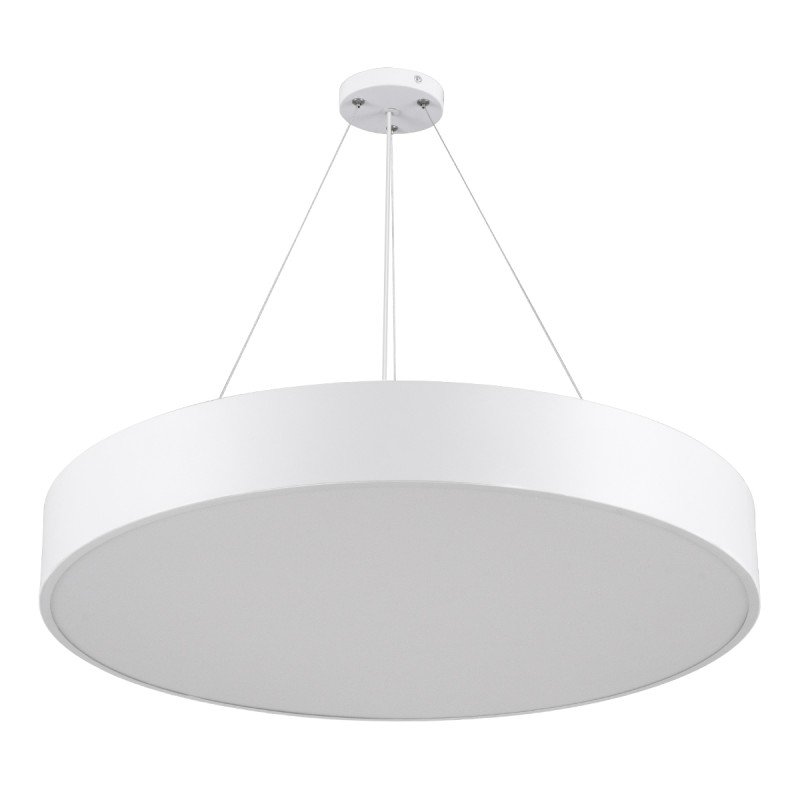 GLOBOSTAR® BURTON 61203-S Μοντέρνο Φωτιστικό Οροφής LED 75W 7500lm 120° AC 220-240V IP20 Ρυθμιζόμενο Λευκό CCT με Χειριστήριο από 2700K έως 6000K Dimmable - Lumileds SMD Chip - Λευκό Ματ - Μ60 x Π60 x Υ8cm - 3 Χρόνια Εγγύηση