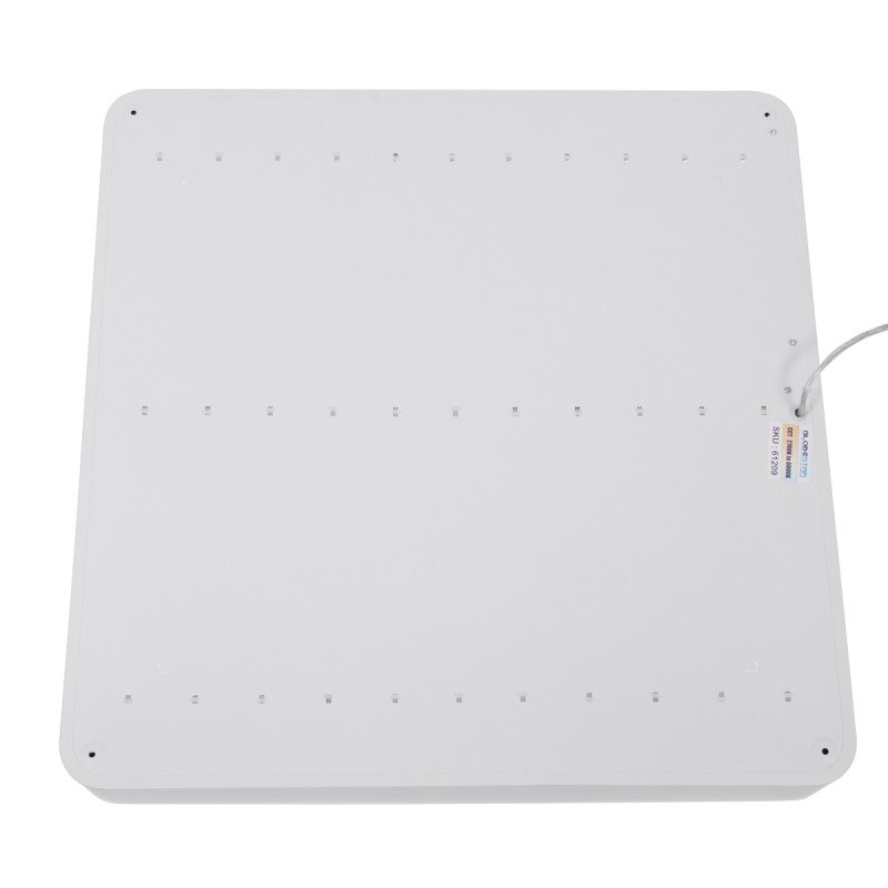 GLOBOSTAR® KAMALA 61209-S Μοντέρνο Φωτιστικό Οροφής LED 75W 8625lm 120° AC 220-240V IP20 Ρυθμιζόμενο Λευκό CCT με Χειριστήριο από 2700K έως 6000K Dimmable - Lumileds SMD Chip - Λευκό Ματ - Μ60 x Π60 x Υ8cm - 3 Χρόνια Εγγύηση