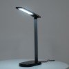 GLOBOSTAR® ONO 76530 Μοντέρνο Επιτραπέζιο Φωτιστικό Γραφείου με Ασύρματη Φόρτιση 10W 2A LED 5W 500lm 180° DC 5V με USB IP20 Ρυθμιζόμενο Λευκό CCT με Αφή 2700K/4500K/6000K Dimmable - Sanan SMD Chip - Μαύρο - Μ25 x Π10.5 x Υ35.5cm - 2 Χρόνια Εγγύηση