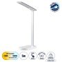 GLOBOSTAR® ONO 76531 Μοντέρνο Επιτραπέζιο Φωτιστικό Γραφείου με Ασύρματη Φόρτιση 10W 2A LED 5W 500lm 180° DC 5V με USB IP20 Ρυθμιζόμενο Λευκό CCT με Αφή 2700K/4500K/6000K Dimmable - Sanan SMD Chip - Λευκό - Μ25 x Π10.5 x Υ35.5cm - 2 Χρόνια Εγγύηση