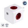 GloboStar® TRAVEL PowerCube PRO Certified 79634 Πολύπριζο 6 Θέσεων με 4 Πρίζες Ασφαλείας Childproof EU Schuko AC 220-240V & 2 Πρίζες USB Max 2.1A/DC 5V Μ7.5 x Π11.5 x Υ7.5 - Λευκό με Κόκκινο - Max Load 3680W/16A GloboStar® TRAVEL PowerCube PRO Certified 79634 Πολύπριζο 6 Θέσεων με 4 Πρίζες Ασφαλείας Childproof EU Schuko AC 220-240V & 2 Πρίζες USB Max 2.1A/DC 5V Μ7.5 x Π11.5 x Υ7.5 - Λευκό με Κόκκινο - Max Load 3680W/16A