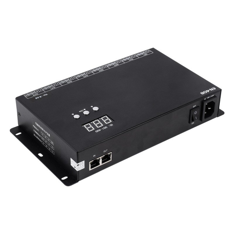 GloboStar® 90146 SEEKWAY EN-408 - Professional Channel Controller - Full Colour LED Digital Control System - Κεντρικός & Slave Controller Καναλιών Εξόδου για Ψηφιακά Προϊόντα LED Digital Pixel TTL & DMX512 - Single Colour & RGB & RGBW - Sy