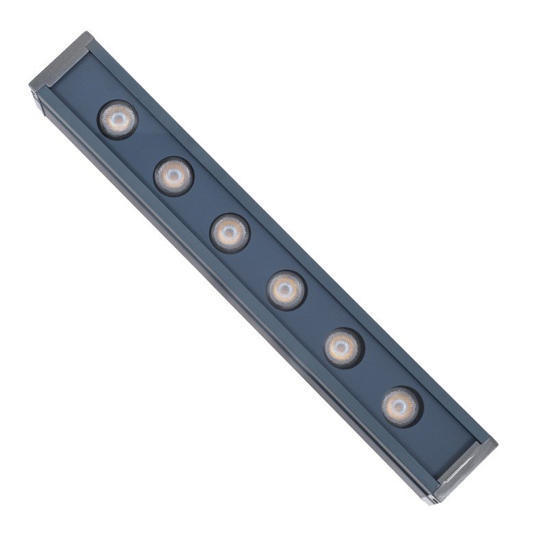 GLOBOSTAR® WASHERMARGO 90180 Μπάρα Φωτισμού Wall Washer LED 6W 690lm 30° DC 24V Αδιάβροχο IP65 Φυσικό Λευκό 4500K Dimmable - Bridgelux SMD Chip - Γκρι Ανθρακί - Μ30 x Π4 x Υ5cm - 3 Χρόνια Εγγύηση