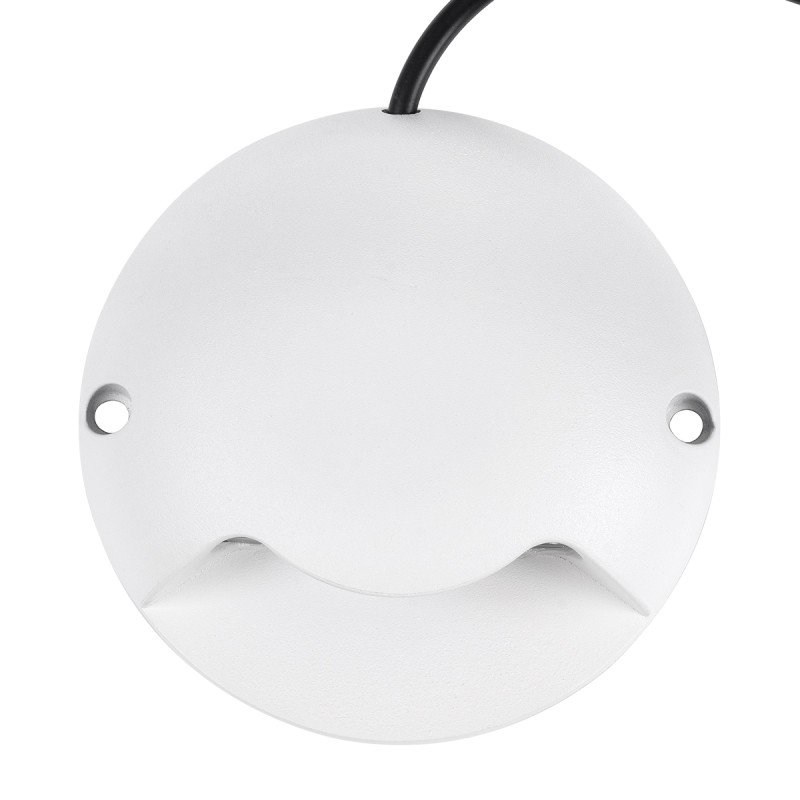 GLOBOSTAR® STEPLUNA 90619 Φωτιστικό Σκαλοπατιού / Διαδρόμου LED 3W 330lm 10° DC 24V Αδιάβροχο IP65 Θερμό Λευκό 2700K Dimmable - Bridgelux SMD Chip - Λευκό Ματ - Μ12 x Π12 x Υ3cm - 3 Χρόνια Εγγύηση