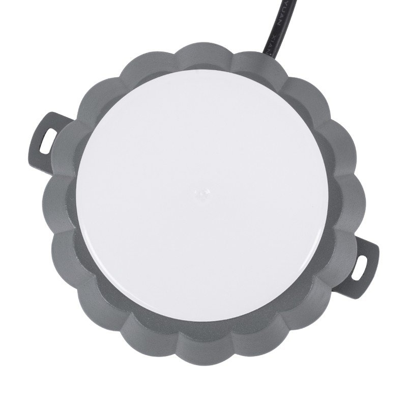 GLOBOSTAR® WALLLIGHT-MONA 90629 Μοντέρνο Φωτιστικό Τοίχου - Απλίκα LED 12W 1320lm 360° DC 24V Αδιάβροχο IP65 Θερμό Λευκό 2700K - CREE COB Chip & TÜV SÜD Driver - Γκρι Ανθρακί Ματ - Μ13 x Π13 x Υ12.5cm - 3 Χρόνια Εγγύηση