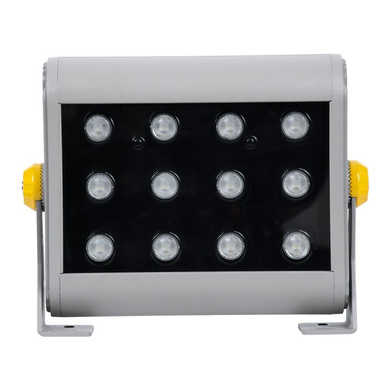 GLOBOSTAR® FLOODHENA 90641 Προβολέας Σποτ Wall Washer LED 24W 1920lm 30° DC 24V Αδιάβροχο IP65 Πολύχρωμο RGB Dimmable DMX512 - Bridgelux SMD Chip - Γκρι Ανθρακί - Μ22.5 x Π6 x Υ16.5cm - 3 Χρόνια Εγγύηση