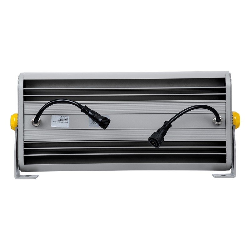 GLOBOSTAR® FLOODHENA 90643 Προβολέας Σποτ Wall Washer LED 48W 3840lm 30° DC 24V Αδιάβροχο IP65 Πολύχρωμο RGB Dimmable DMX512 - Bridgelux SMD Chip - Γκρι Ανθρακί - Μ39 x Π6 x Υ17cm - 3 Χρόνια Εγγύηση