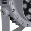 GLOBOSTAR® FLOODMENA 90644 Προβολέας Σποτ Wall Washer με Αντιθαμβωτική Γρίλια LED 24W 2160lm 30° AC 220-240V Αδιάβροχο IP65 Θερμό Λευκό 2700K - Bridgelux SMD Chip - Γκρι Ανθρακί - Μ23 x Π23 x Υ18cm - 3 Χρόνια Εγγύηση