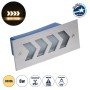 GloboStar® WALLLIGHT-ARINA 90670 Χωνευτό Φωτιστικό Τοίχου LED 6W 660lm 120° DC 24V Αδιάβροχο IP67 Μ17 x Π7 x Υ5.5cm Θερμό Λευκό 3000K - Ανοξείδωτο Ατσάλι - 3 Years Warranty