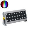 GLOBOSTAR® FLOODHENA 90643 Προβολέας Σποτ Wall Washer LED 48W 3840lm 30° DC 24V Αδιάβροχο IP65 Πολύχρωμο RGB Dimmable DMX512 - Bridgelux SMD Chip - Γκρι Ανθρακί - Μ39 x Π6 x Υ17cm - 3 Χρόνια Εγγύηση
