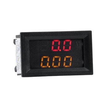 GLOBOSTAR® VOLTAMPERE 79988 Ψηφιακό Όργανο Μέτρησης Τάσης Βολτόμετρο από DC 0 έως 100V & Αμπερόμετρο από 0 έως 9.99A με Οθόνη LED IP20 - Μαύρο - Μ5 x Π1.5 x Υ3cm - 2 Χρόνια Εγγύηση