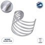GloboStar® VAISSELLE 35012 Δαχτυλίδι Πετσέτας Μεταλλικό Ασημί Φ5 x H4cm
