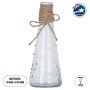 GloboStar® LUCY 35616 Διακοσμητικό Βάζο Γυάλινο Διάφανο με Σχοινί Φ7 x Υ18.1cm