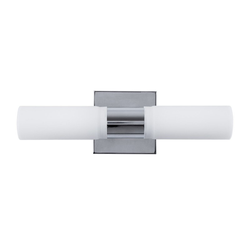 GLOBOSTAR® ANAIS 60410 Μοντέρνο Φωτιστικό Τοίχου - Απλίκα Καθρέπτη Μπάνιου με Ντουί 2 x G9 AC 220-240V IP20 - Νίκελ Χρώμιο - Μ34 x Π12 x Υ11cm