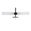 GLOBOSTAR® FLORA 60412 Μοντέρνο Φωτιστικό Τοίχου - Απλίκα Καθρέπτη Μπάνιου με Ντουί 2 x G9 AC 220-240V IP44 - Μαύρο Ματ - Μ31 x Π13 x Υ12cm
