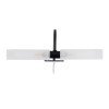 GLOBOSTAR® FLORA 60412 Μοντέρνο Φωτιστικό Τοίχου - Απλίκα Καθρέπτη Μπάνιου με Ντουί 2 x G9 AC 220-240V IP44 - Μαύρο Ματ - Μ31 x Π13 x Υ12cm