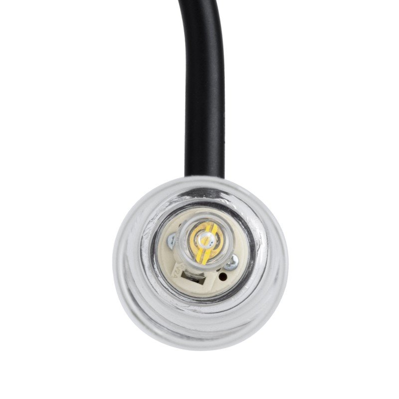 GLOBOSTAR® FLORA 60412 Μοντέρνο Φωτιστικό Τοίχου - Απλίκα Καθρέπτη Μπάνιου με Ντουί 2 x G9 AC 220-240V IP44 - Μαύρο Ματ - Μ31 x Π13 x Υ12cm