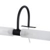 GLOBOSTAR® FLORA 60412 Μοντέρνο Φωτιστικό Τοίχου - Απλίκα Καθρέπτη Μπάνιου με Ντουί 2 x G9 AC 220-240V IP44 - Μαύρο Ματ - Μ31 x Π13 x Υ12cm