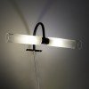 GLOBOSTAR® FLORA 60412 Μοντέρνο Φωτιστικό Τοίχου - Απλίκα Καθρέπτη Μπάνιου με Ντουί 2 x G9 AC 220-240V IP44 - Μαύρο Ματ - Μ31 x Π13 x Υ12cm