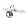 GLOBOSTAR® PAOLA 60418 Μοντέρνο Φωτιστικό Τοίχου - Απλίκα Καθρέπτη Μπάνιου με Ντουί 2 x G9 AC 220-240V IP44 - Νίκελ Χρώμιο - Μ31 x Π16 x Υ15cm