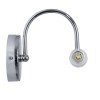 GLOBOSTAR® PAOLA 60418 Μοντέρνο Φωτιστικό Τοίχου - Απλίκα Καθρέπτη Μπάνιου με Ντουί 2 x G9 AC 220-240V IP44 - Νίκελ Χρώμιο - Μ31 x Π16 x Υ15cm