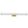 GLOBOSTAR® MABEL 60429 Μοντέρνο Φωτιστικό Τοίχου - Απλίκα Καθρέπτη Μπάνιου LED 12W 1400lm 270° AC 220-240V IP44 Φυσικό Λευκό 4500K - Lumileds SMD Chip & TÜV SÜD Driver - Σατινέ Χρυσό Βούρτσας - Μ60 x Π10 x Υ5cm - 3 Χρόνια Εγγύηση