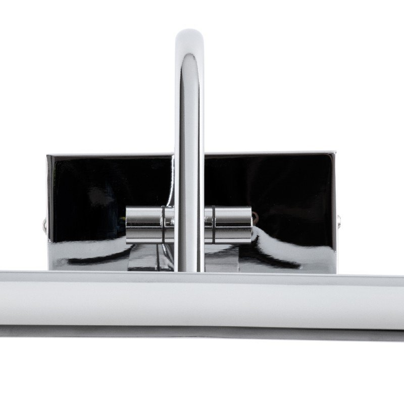 GLOBOSTAR® MIRA 60434 Μοντέρνο Φωτιστικό Τοίχου - Απλίκα Καθρέπτη Μπάνιου LED 12W 1400lm 120° AC 220-240V IP44 Φυσικό Λευκό 4500K - Lumileds SMD Chip & TÜV SÜD Driver - Νίκελ Χρώμιο - Μ60 x Π20 x Υ13cm - 3 Χρόνια Εγγύηση