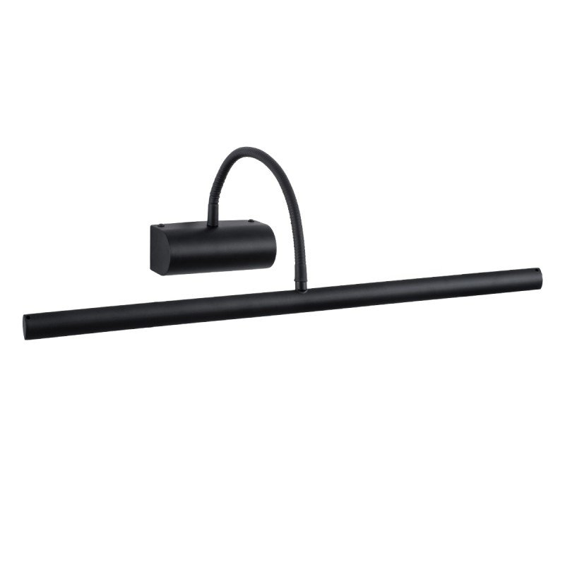 GLOBOSTAR® TROIS 60436 Μοντέρνο Φωτιστικό Τοίχου - Απλίκα Καθρέπτη Μπάνιου LED 12W 1400lm 120° AC 220-240V Αδιάβροχο IP44 Φυσικό Λευκό 4500K - Lumileds SMD Chip & TÜV SÜD Driver - Μαύρο Ματ - Μ60 x Π24 x Υ18cm - 3 Χρόνια Εγγύηση