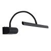 GLOBOSTAR® TROIS 60436 Μοντέρνο Φωτιστικό Τοίχου - Απλίκα Καθρέπτη Μπάνιου LED 12W 1400lm 120° AC 220-240V Αδιάβροχο IP44 Φυσικό Λευκό 4500K - Lumileds SMD Chip & TÜV SÜD Driver - Μαύρο Ματ - Μ60 x Π24 x Υ18cm - 3 Χρόνια Εγγύηση