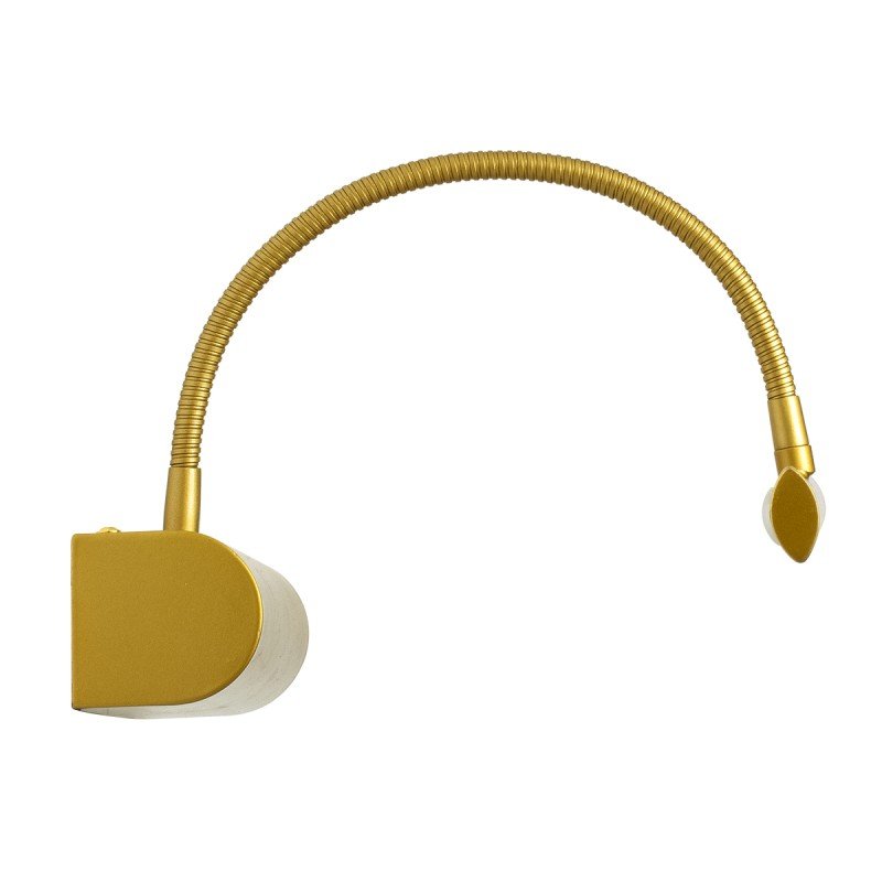GLOBOSTAR® TROIS 60437 Μοντέρνο Φωτιστικό Τοίχου - Απλίκα Καθρέπτη Μπάνιου LED 12W 1400lm 120° AC 220-240V IP44 Φυσικό Λευκό 4500K - Lumileds SMD Chip & TÜV SÜD Driver - Σατινέ Χρυσό Βούρτσας - Μ60 x Π24 x Υ18cm - 3 Χρόνια Εγγύηση