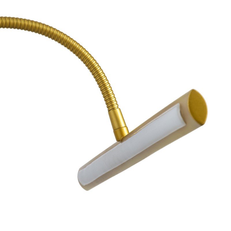 GLOBOSTAR® TROIS 60437 Μοντέρνο Φωτιστικό Τοίχου - Απλίκα Καθρέπτη Μπάνιου LED 12W 1400lm 120° AC 220-240V IP44 Φυσικό Λευκό 4500K - Lumileds SMD Chip & TÜV SÜD Driver - Σατινέ Χρυσό Βούρτσας - Μ60 x Π24 x Υ18cm - 3 Χρόνια Εγγύηση