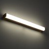 GLOBOSTAR® RENATA 60443 Μοντέρνο Φωτιστικό Τοίχου - Απλίκα Καθρέπτη Μπάνιου LED 12W 1400lm 210° AC 220-240V IP44 Φυσικό Λευκό 4500K - Lumileds SMD Chip & TÜV SÜD Driver - Χρυσό Βούρτσας - Μ60 x Π4 x Υ5.5cm - 3 Χρόνια Εγγύηση