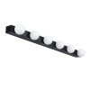 GLOBOSTAR® BELLA 60452 Μοντέρνο Φωτιστικό Τοίχου - Απλίκα Καθρέπτη Μπάνιου LED 18W 2052lm 300° AC 220-240V IP44 Φυσικό Λευκό 4500K - Bridgelux COB Chip & TÜV SÜD Driver - Μαύρο Ματ & Λευκό - Μ70 x Π11 x Υ6cm - 3 Χρόνια Εγγύηση