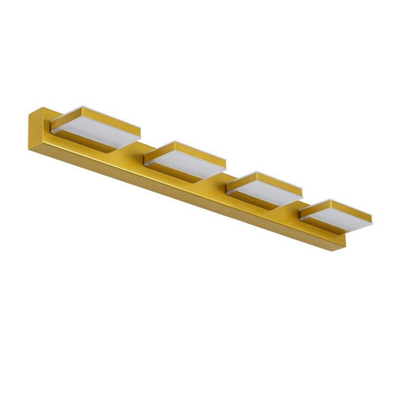 GLOBOSTAR® KARLA 60457 Μοντέρνο Φωτιστικό Τοίχου - Απλίκα Καθρέπτη Μπάνιου LED 14W 1600lm 180° AC 220-240V IP44 Φυσικό Λευκό 4500K - Lumileds SMD Chip & TÜV SÜD Driver - Χρυσό - Μ60 x Π9 x Υ5cm - 3 Χρόνια Εγγύηση