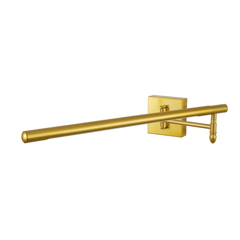 GLOBOSTAR® FRIDA 60459 Μοντέρνο Φωτιστικό Τοίχου - Απλίκα Καθρέπτη Μπάνιου LED 12W 1400lm 120° AC 220-240V IP44 Φυσικό Λευκό 4500K - Lumileds SMD Chip & TÜV SÜD Driver - Χρυσό Βούρτσας - Μ51 x Π25 x Υ10cm - 3 Χρόνια Εγγύηση