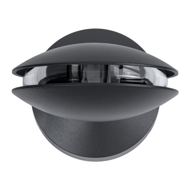 GLOBOSTAR® ZERODA 60597 Μοντέρνο Φωτιστικό Τοίχου - Απλίκα LED 9W 1035lm 3°/360° AC 220-240V Αδιάβροχο IP65 Θερμό Λευκό 2700K - CREE XPE Chip & TÜV SÜD Driver - Γκρι Ανθρακί Ματ - Μ11 x Π10 x Υ16cm - 5 Χρόνια Εγγύηση