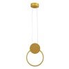 GLOBOSTAR® CYCLOS 61075 Μοντέρνο Κρεμαστό Φωτιστικό Οροφής LED 9W 1080lm 300° AC 220-240V IP20 Ρυθμιζόμενο Λευκό CCT με On/Off 2700K/4500K/6000K - Lumileds SMD Chip - Χρυσό Βούρτσας - Μ21 x Π2.3 x Υ26.5cm - 3 Χρόνια Εγγύηση