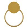 GLOBOSTAR® CYCLOS 61075 Μοντέρνο Κρεμαστό Φωτιστικό Οροφής LED 9W 1080lm 300° AC 220-240V IP20 Ρυθμιζόμενο Λευκό CCT με On/Off 2700K/4500K/6000K - Lumileds SMD Chip - Χρυσό Βούρτσας - Μ21 x Π2.3 x Υ26.5cm - 3 Χρόνια Εγγύηση